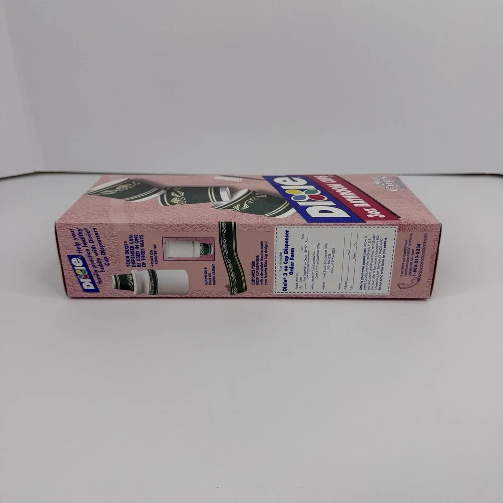 VTG Dixie 3 oz Bathroom Cups Neoclassical 200 Count Brand New Sealed NOS